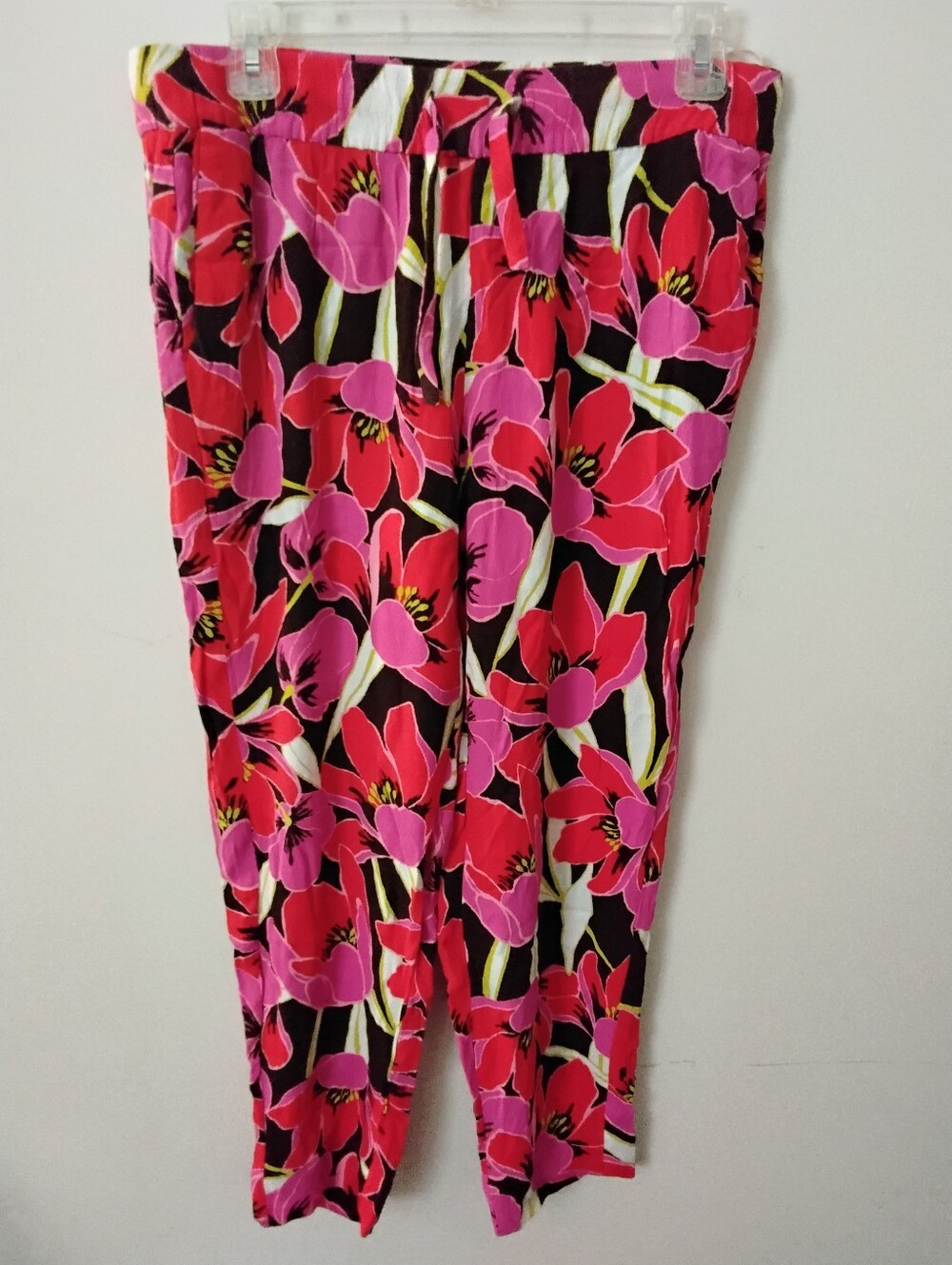 Kate SPADE Floral Pull-On Pants in Pink & Red SIZE 8
